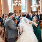 Religious traditional Catholic ceremony at Basilica of St. Louis King of France