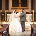 Religious traditional Catholic ceremony at Basilica of St. Louis King of France