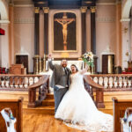 Religious traditional Catholic ceremony at Basilica of St. Louis King of France
