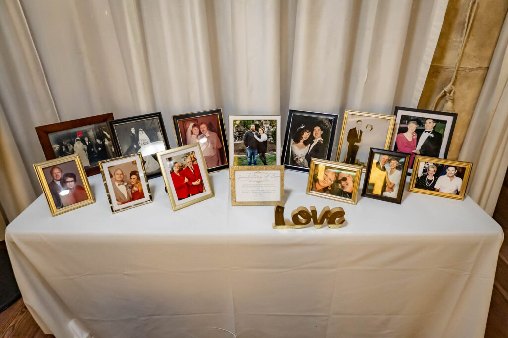 Generations of Love table at Barnett on Washington captured in wedding photography