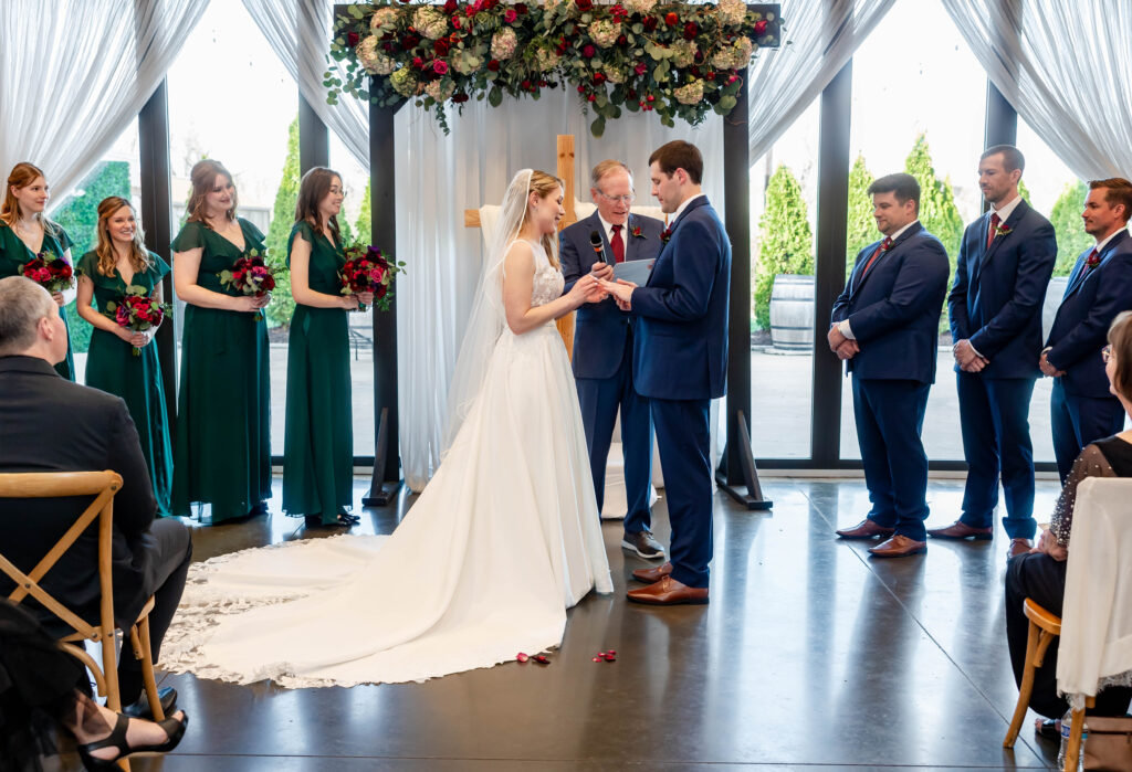Indoor ceremony photography capturing emotional moments at Piazza Messina wedding
