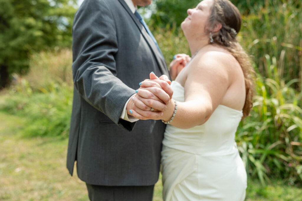 Bride and groom eloping at The Ruins in Tower Grove Park