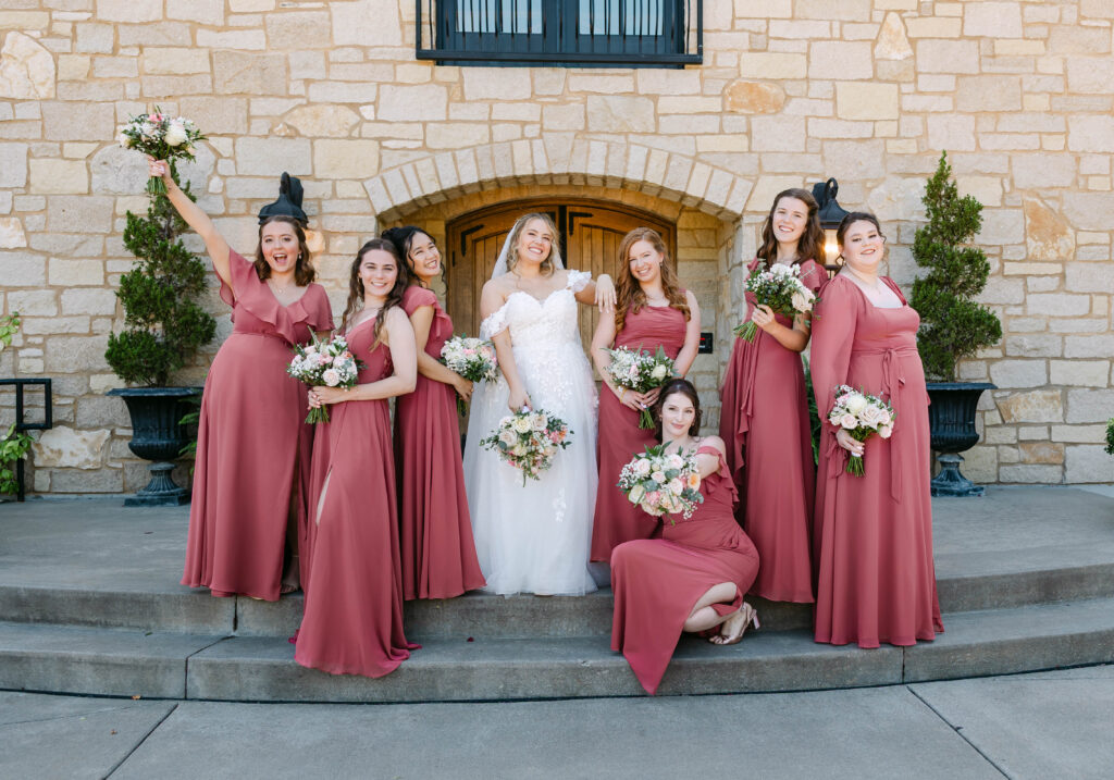 Evening portraits capturing the European chateau wedding vibe at Silver Oaks Chateau