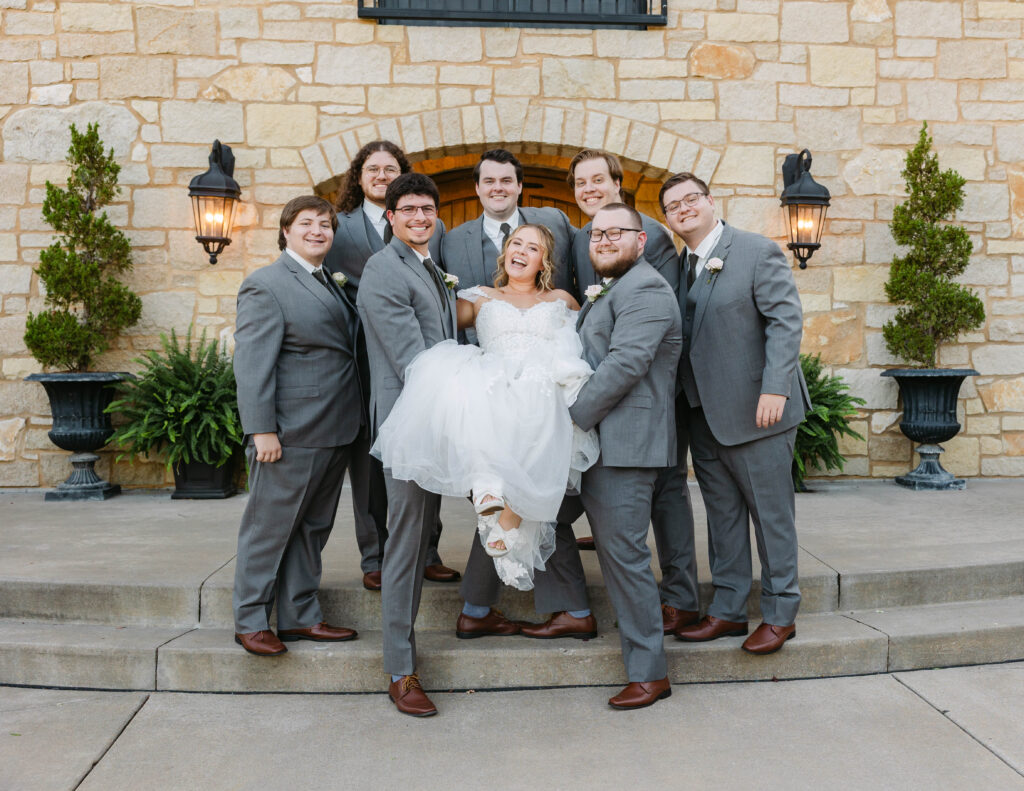 Evening portraits capturing the European chateau wedding vibe at Silver Oaks Chateau